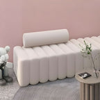 16.92" High Velvet Standard Sofa Contemporary Armless Sofa for Living Room