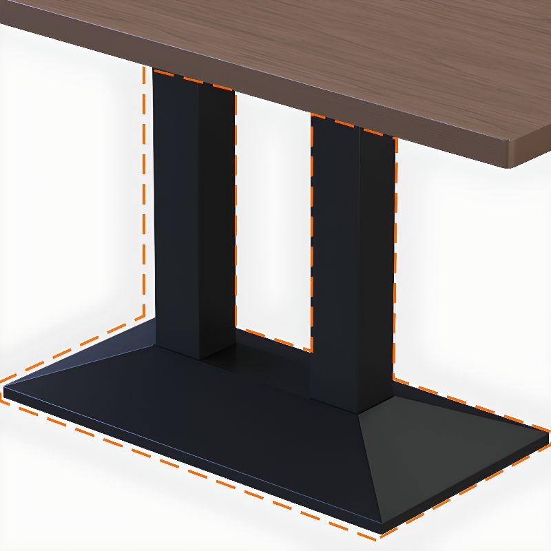 Veneer Dining Table with Pedestal Base, Rainproof Durability, Square Top for 2-seater