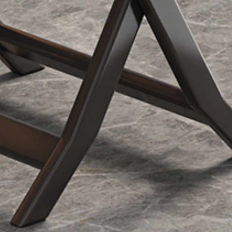 Panel Wood Dining Table with Crossed Legs, No Extra Durability, Foldable Square Top for 2-seater/Seating for 4
