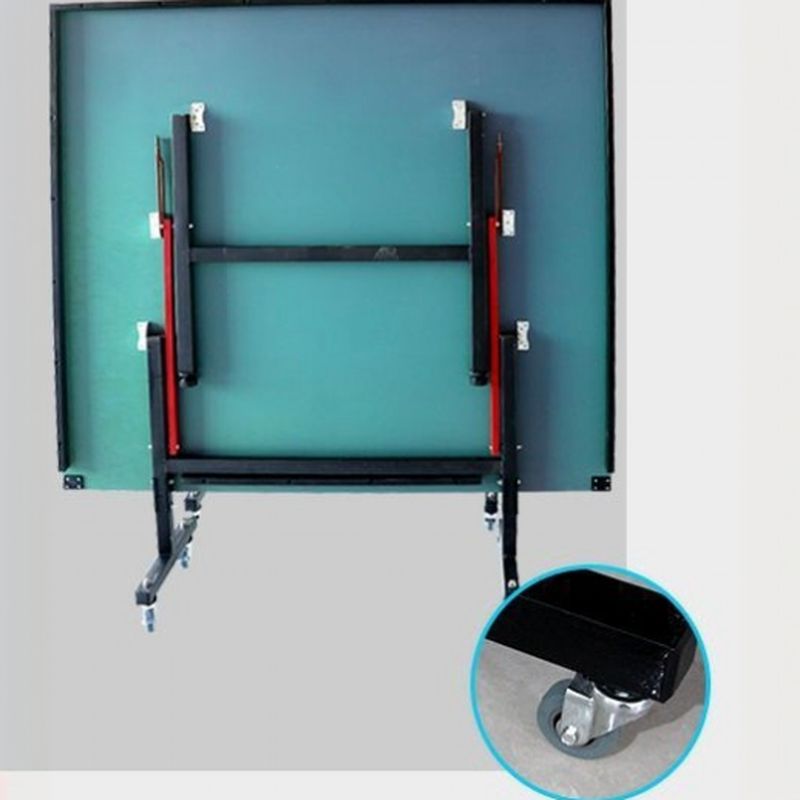 Indoor Ping Pong Table with Olive Green Synthetic Laminate Top, Includes Table Tennis Paddle