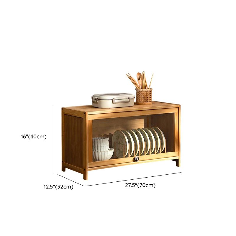 Natural Color Bambusa Standard Microwave Shelf Cabinet with 1-5 Cabinets, 1-5 Shelves, 1-5 Doors