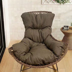All-weather Cane Front Porch Rocking Chairs with Flared Arm and Stationary Rear Back