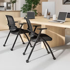 Minimalist Fixed Metal Gliding Side Chair/Multipurpose Chair With Arms Adapted for Tile Flooring