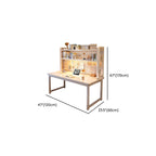 Modern Rectangular Laminate Writing Table with Chalk/Unfinished Color Drawers, Exterior Shelf, and Hutch