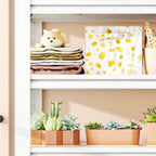 White Simplistic Wire Shelf with Alterable Shelf, Standing for Pantry