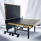 Compact Indoor Timber Ping Pong Table in Ink with Foldable Design