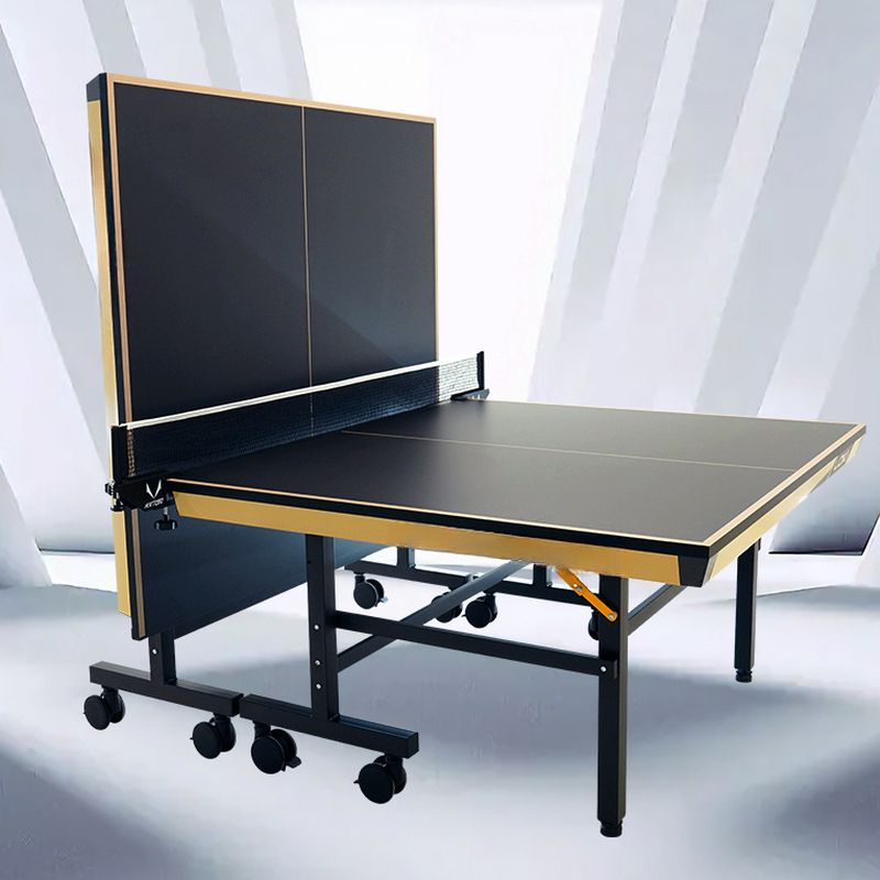 Compact Indoor Timber Ping Pong Table in Ink with Foldable Design