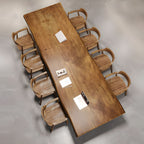 Modern Dining Room Set 1/4/9 Pcs Solid Wood Dining Set with Rectangle Table