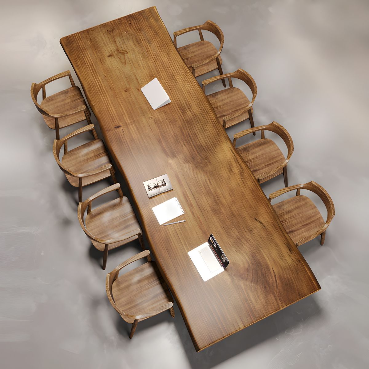 Modern Dining Room Set 1/4/9 Pcs Solid Wood Dining Set with Rectangle Table