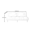 Modern Armless Settee 27.55" W Convertible Sleeper Sofa for Living Room