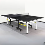 Indoor Synthetic Laminate Ping Pong Table with Ink/Cerulean Top and Included Paddle