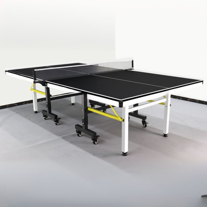 Indoor Synthetic Laminate Ping Pong Table with Ink/Cerulean Top and Included Paddle