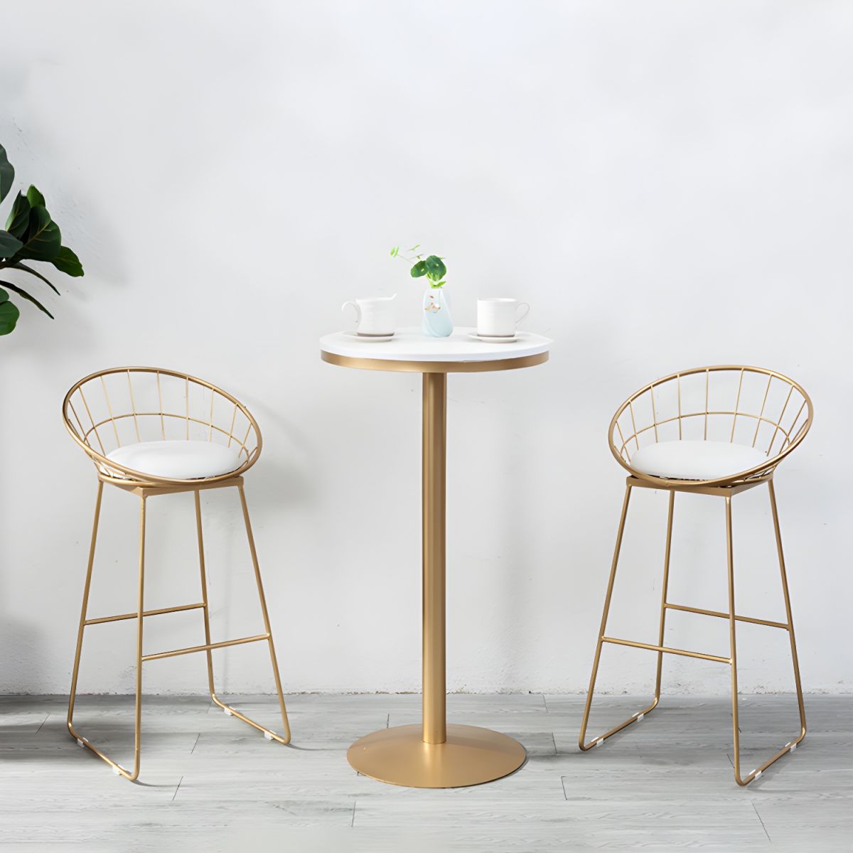 Glam Bar Pub Table Set 1/3/5 Pieces Bar Table and Stools for Dining Room