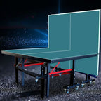 Indoor Ping Pong Table with Olive Green Synthetic Laminate Top, Includes Table Tennis Paddle
