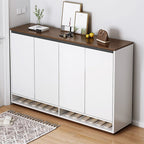 Manufactured Wood 5-tier Shoe Wardrobe with Shelf, Door, Dustproof, and Closed Back