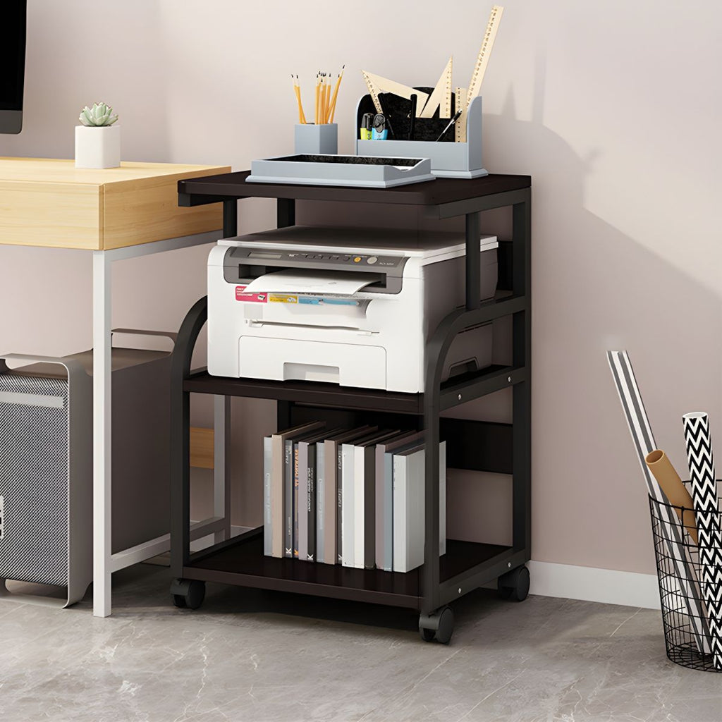 Metal Bracket Utility Carts Artificial Board Good Load Bearing with Casters