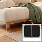 Stylish Flannel Standard Sofa in Dove Grey/Sage/Amber Color with Armrest