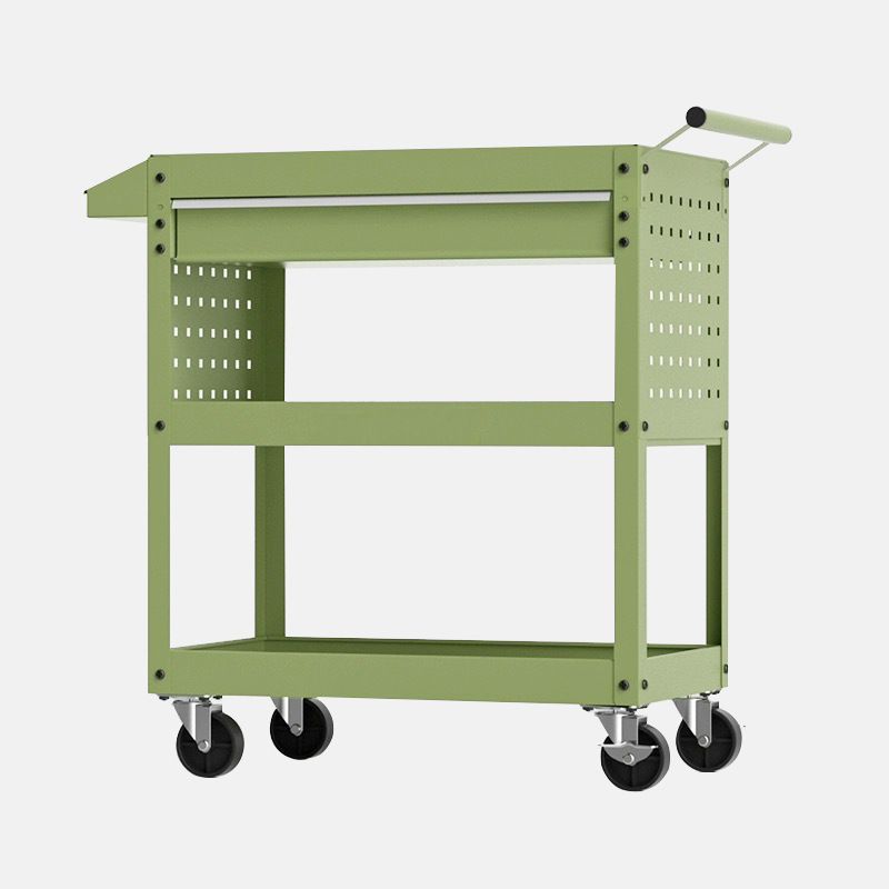 3 Tiers Independent Wheels Steel Rolling Utility Cart, All Ages