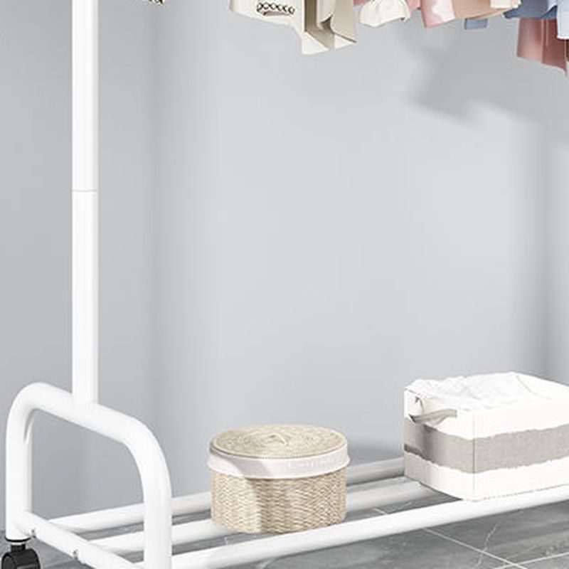 Modern Simple Style Hall Rack with Receptacle, 1 Shelf, Alloy Frame, and Alloy Hook