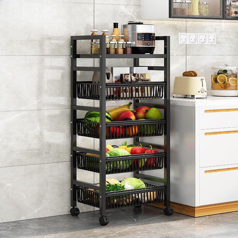 Portable Center with Metal Countertop and 2/3/4 Baskets