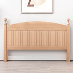 Trendy No Distressing Panel Headboard in Natural Wood, Arched Shape for Twin XL/Full/Queen Bed, Free-standing Installation, Standard Height