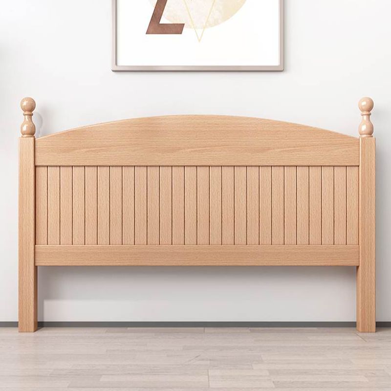Trendy No Distressing Panel Headboard in Natural Wood, Arched Shape for Twin XL/Full/Queen Bed, Free-standing Installation, Standard Height