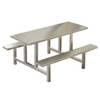 Simplistic Bench with Eased Edge, Assembly Required, Alloy/Composite Wood Cover, Rectangle Shape