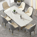 Low Back Upholstered Dining Chair with Metal Legs for Dining Room