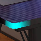 Modern Corrosion Resistant Unattached White/Midnight Black Manual Height-adjustable Desk with Sleighing Base, Multi-levelled