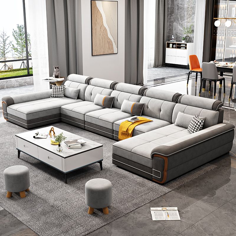 Living Room Modular Sofa in Modern Style Minimalist Sofa with Pillow Pillow Armrest