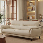 Trendy Solid Color Water Resistant Standard Sofa/Loveseat in White with Pillow Top Arm, Seats 3/2 People/4-seater