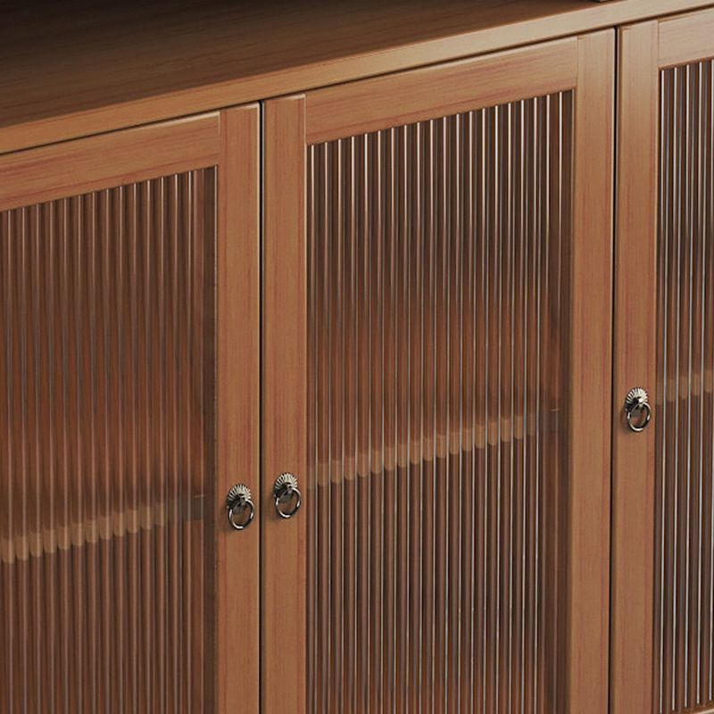 Auburn Modern Simple Style Bamboo Sideboard with 2 Drawers, Narrow Design, 1 Shelf, and 3/2 Doors