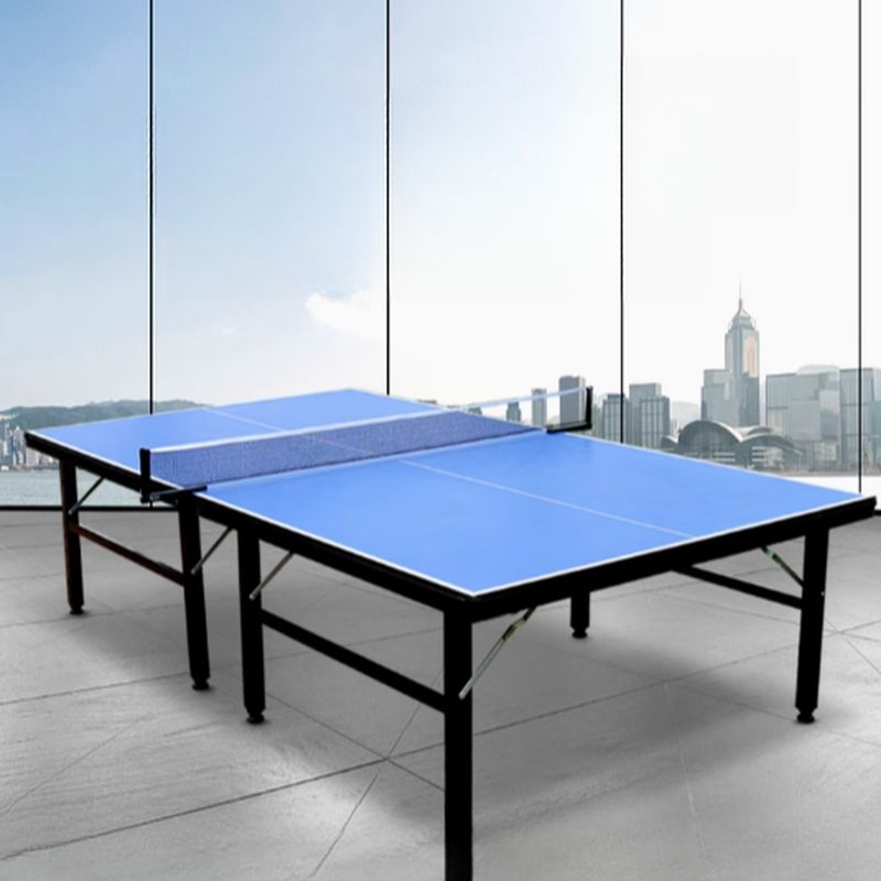 Indoor and Outdoor Ping Pong Table with Cerulean Synthetic Laminate Top and Included Table Tennis Paddle