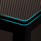 Minimalist L-Shape Gaming Computer Desk with Trestle Base, Independent Structure, Wire Management, and Manufactured Wood Top