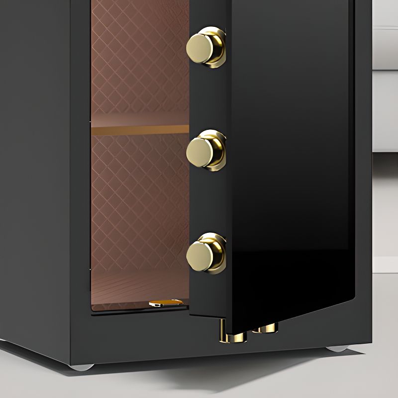 Steel Security Safe with Lockable Mechanism, Keys, and Shelves
