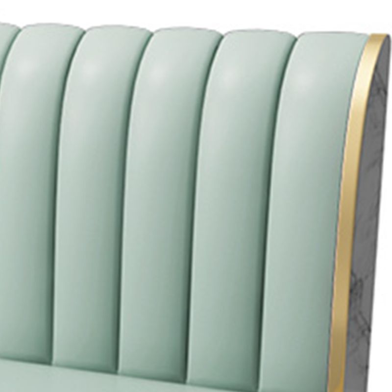 Modern Simple Style Single Sided Booth with Channel Back in Light Gray/Pink/Light Green, PU Back Material