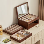 Sepia Modern & Contemporary Laminate Solid Color Jewelry Armoire