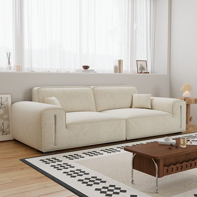 Drawing Room Standard Sofa in Black/Light Gray/Light Brown with Armrest