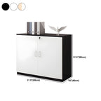 Modern Cabinet Wood Lateral Adjustable Storage Shelves and Locking Drawers File Cabinet