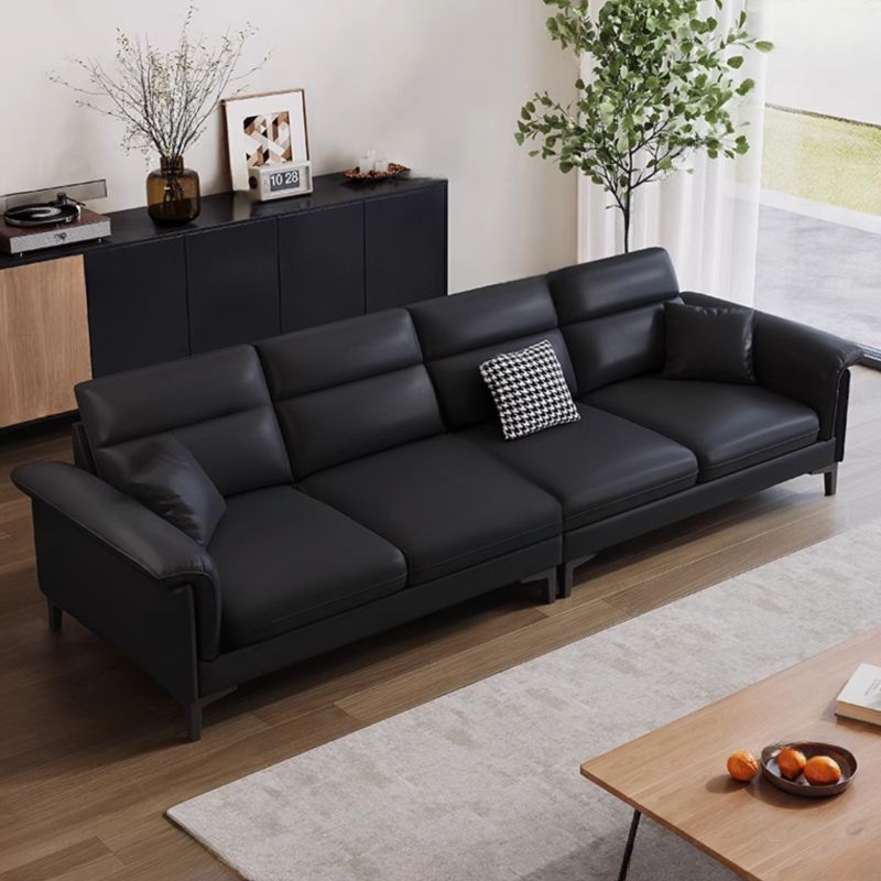 Standard Sofa/Loveseat in Black with Arm and 3 Pillows