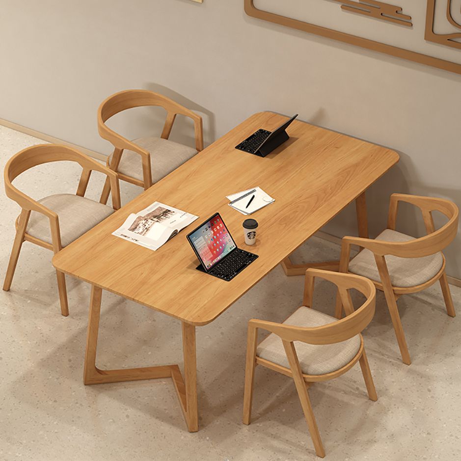 Trendy No Seating Eased Edge Assembly Required Solid Wood Rectangle