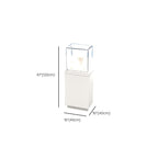 White Finished Trendy Style Glass Flooring Display Stand with 1 Shelf