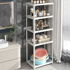 Art Deco Polymerized Material Rectangle Chalk Finish Shoe Rack for 1-20 Pairs in Drawing Room