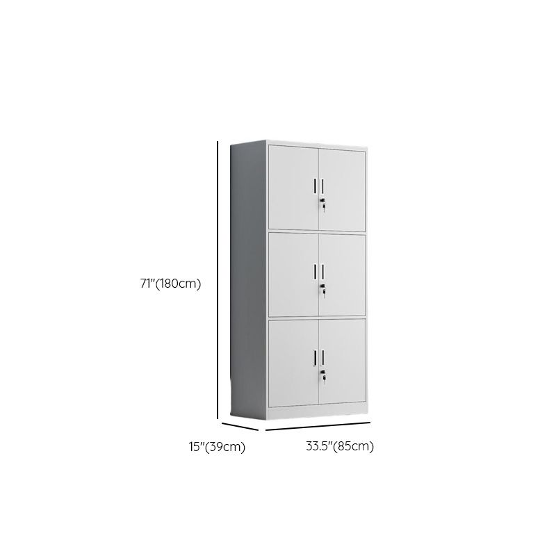 Minimalist Steel Vertical Filing Cabinet with Flameproof Locker, Soft Close Drawers & Key Lock