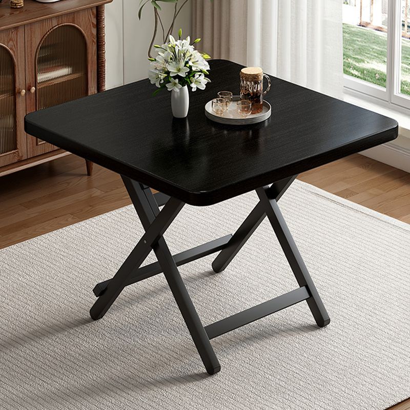 Laminate Dining Table with Crossed Legs, Scratch-repellent, Foldable Square for 2-seater