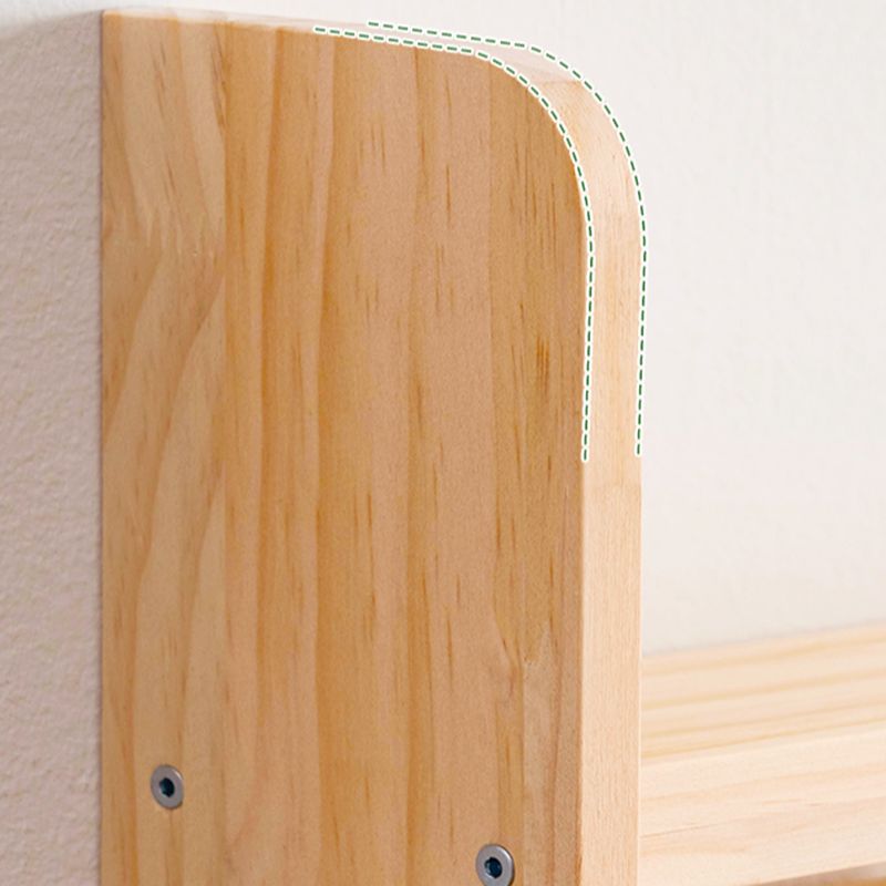 Unfinished Color Vertical Open Display with Open Back, Featuring 6/5/4 Shelves in Natural Wood