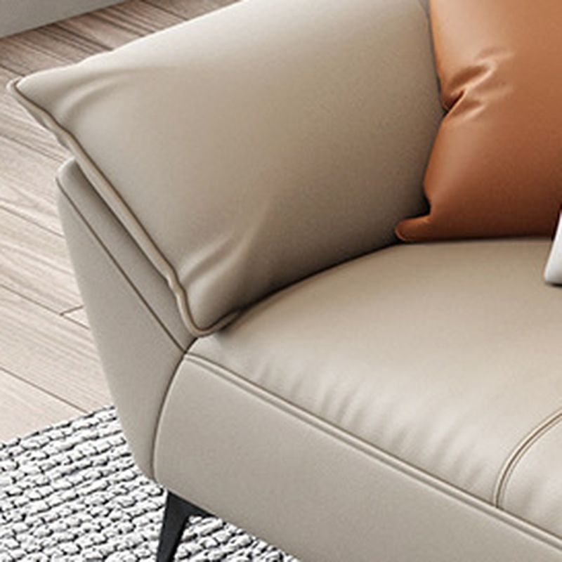 Contemporary Modern Solid Color Standard Sofa/Loveseat/Single Sofa in Off-White with 4-seater/for 3/2 People and 2 Pillows/1 Pillow
