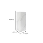 Square Marble Pattern Stone Display Table with Unfinished Finish, 30 to 39 in/20 to 29 in/40 in & above Height, Up to 19 in Size