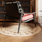 Floral Pattern Arm Chair with Loose Back in Napped Fabric