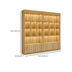 Multi-shelf Modern & Contemporary Style Wood Hutch Cabinet for Living Room